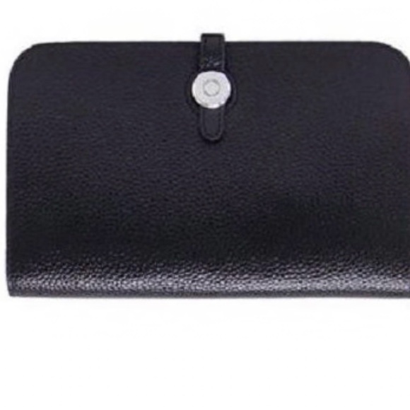 Black Leather Wallet For Check book Also Fits. - Picture 1 of 7